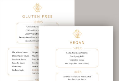 menu gluten vegan